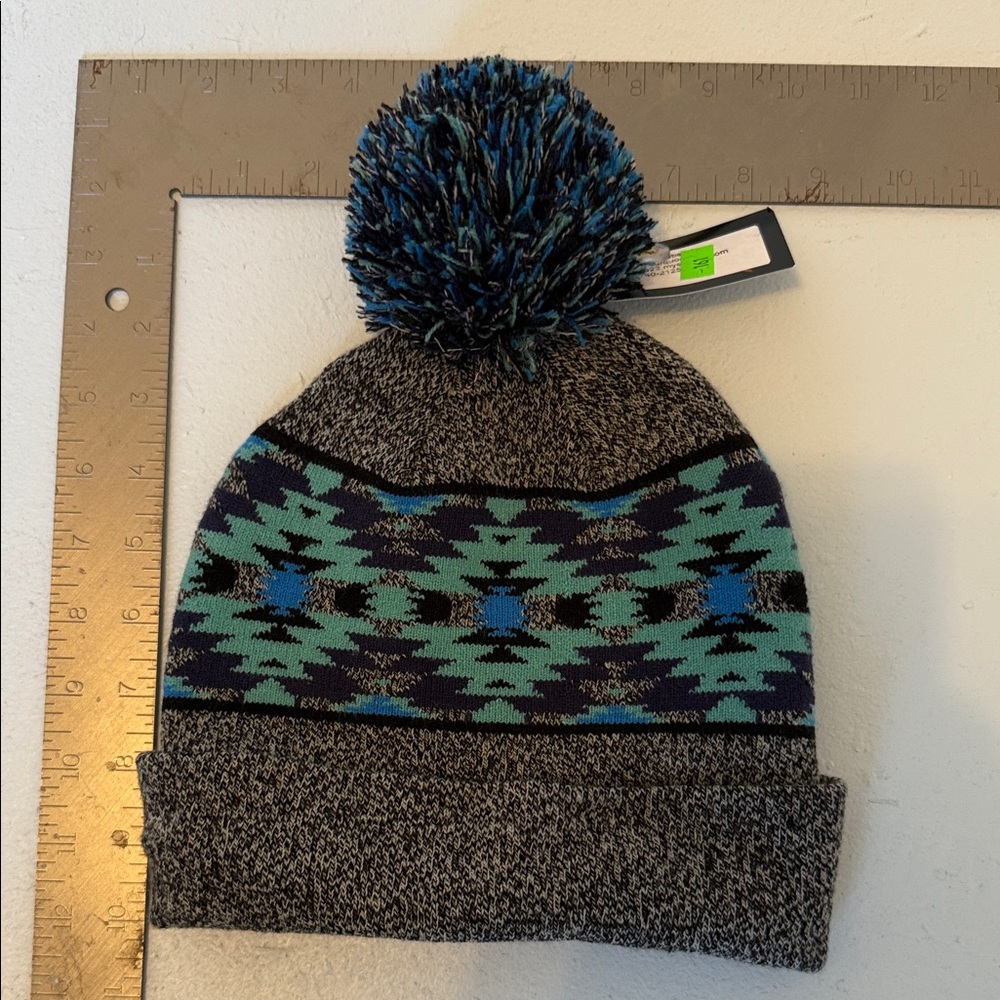 Native Black and White Knit Beanie